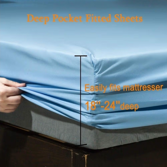 Luxury Blue Bedding Set - Picture 5 of 8